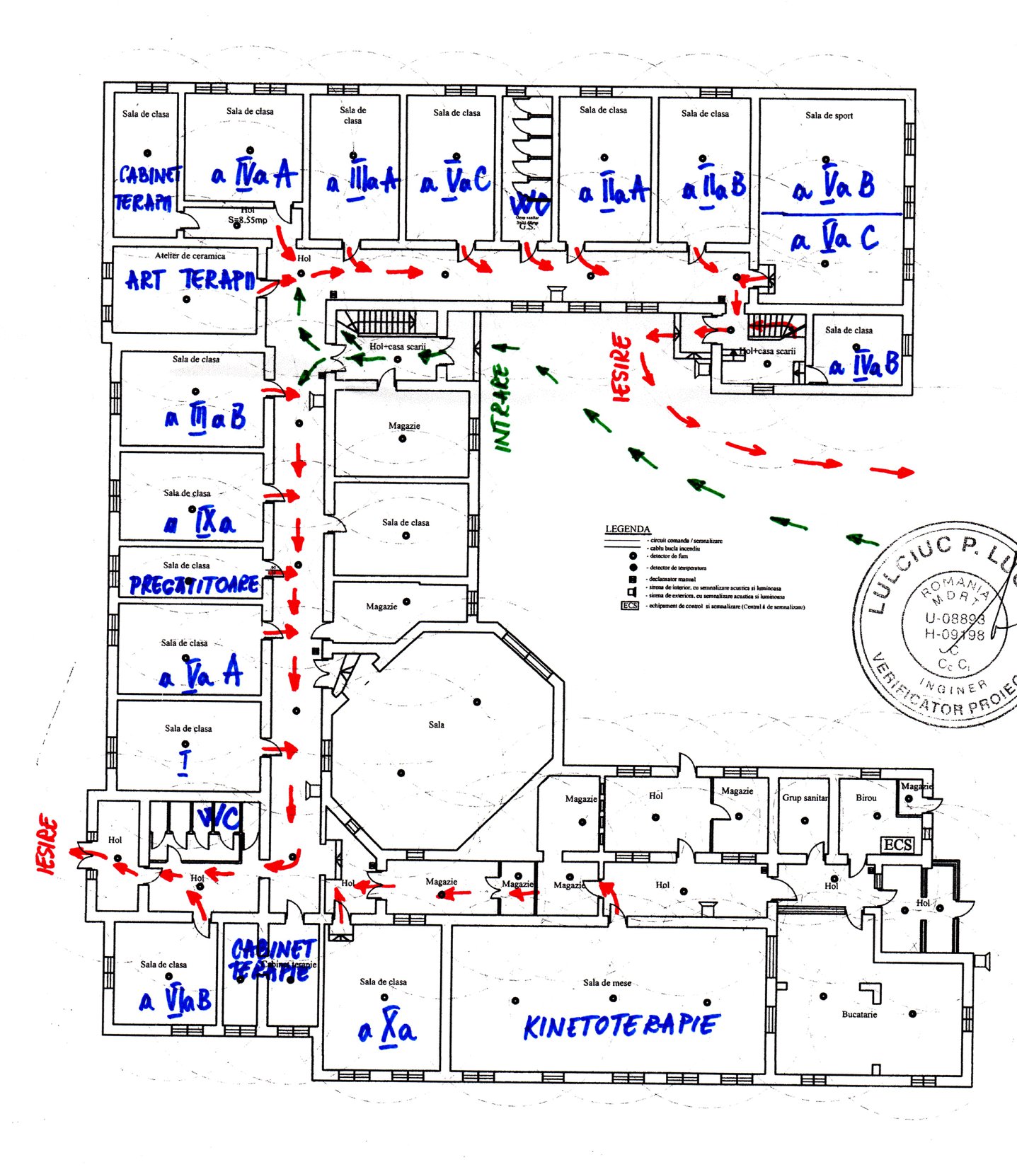 Organizarea circuitelor în interiorul scolii